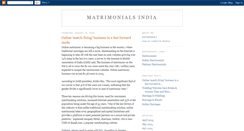 Desktop Screenshot of matrimonials-india.blogspot.com