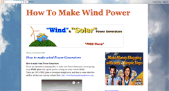 Desktop Screenshot of howtomakewindpower.blogspot.com