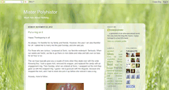 Desktop Screenshot of misterpolyhistor.blogspot.com