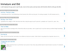 Tablet Screenshot of immatureandold.blogspot.com