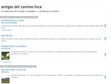 Tablet Screenshot of amigosdelcaminoinca.blogspot.com