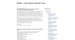 Desktop Screenshot of dallas-realestatewaiting4you.blogspot.com