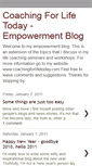 Mobile Screenshot of coachingforlifetodayblog.blogspot.com