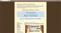 Desktop Screenshot of paroquiadesaovicenteferrer.blogspot.com