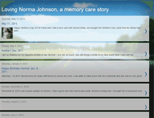 Tablet Screenshot of lovingnormajohnsonamemorycarestory.blogspot.com