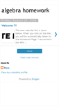 Mobile Screenshot of algebraonehomework.blogspot.com