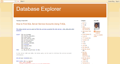 Desktop Screenshot of databaseexplorer.blogspot.com