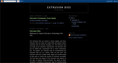 Desktop Screenshot of extrusiondie.blogspot.com