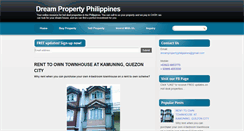 Desktop Screenshot of dreampropertyphilippines.blogspot.com