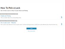 Tablet Screenshot of howtopickalock.blogspot.com