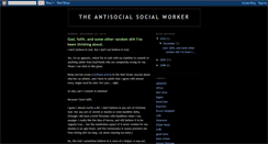 Desktop Screenshot of antisocialsocialworker.blogspot.com