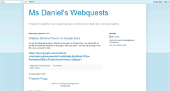 Desktop Screenshot of msdanielswebquests.blogspot.com