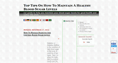 Desktop Screenshot of bloodsugarlevelsinformation.blogspot.com
