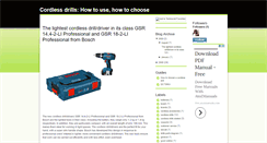 Desktop Screenshot of aboutcordlessdrills.blogspot.com