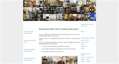 Desktop Screenshot of paris-boutique-hotels.blogspot.com