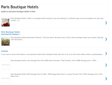 Tablet Screenshot of paris-boutique-hotels.blogspot.com
