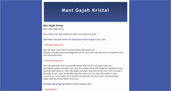 Desktop Screenshot of manigajahkristal1.blogspot.com