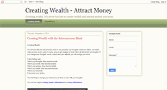 Desktop Screenshot of creatingwealth-attractmoney.blogspot.com