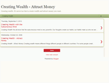 Tablet Screenshot of creatingwealth-attractmoney.blogspot.com