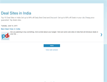 Tablet Screenshot of dealsitesinindia.blogspot.com