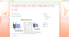 Desktop Screenshot of foreverlivingproductsdubai.blogspot.com