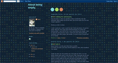 Desktop Screenshot of aboutbeingempty.blogspot.com