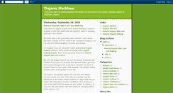 Desktop Screenshot of organic-markham.blogspot.com