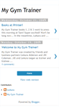 Mobile Screenshot of mygymtrainer.blogspot.com