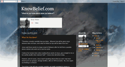 Desktop Screenshot of knowbelief.blogspot.com