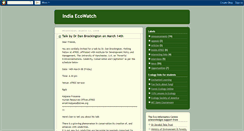 Desktop Screenshot of indiaecowatch.blogspot.com