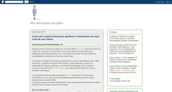 Desktop Screenshot of moninformatiquesimplifiee.blogspot.com