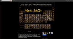 Desktop Screenshot of musicismatter.blogspot.com