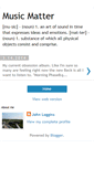 Mobile Screenshot of musicismatter.blogspot.com