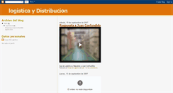 Desktop Screenshot of logistydistrib.blogspot.com