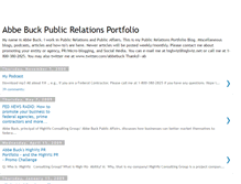 Tablet Screenshot of abbebuckpublicrelations.blogspot.com