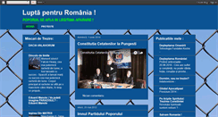 Desktop Screenshot of luptapentruromania.blogspot.com