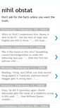 Mobile Screenshot of nihilobstat.blogspot.com