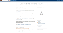 Desktop Screenshot of abdominal-toning-belts.blogspot.com