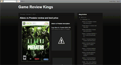 Desktop Screenshot of gamesreviewkings.blogspot.com