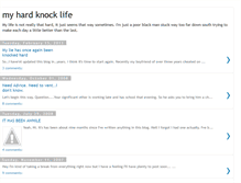 Tablet Screenshot of myhardknocklife.blogspot.com