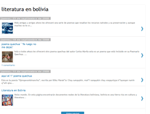 Tablet Screenshot of literaturabolivia.blogspot.com