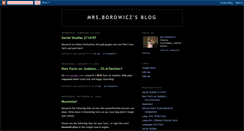 Desktop Screenshot of mrsborowicz.blogspot.com