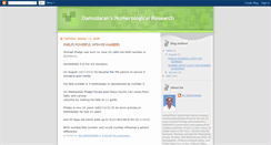 Desktop Screenshot of damodaransnumerologicalresearch.blogspot.com