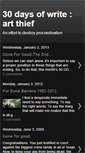 Mobile Screenshot of 30daysofwriteartthief.blogspot.com