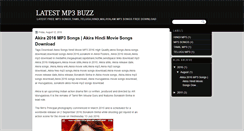 Desktop Screenshot of latestmp3buzz.blogspot.com