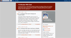 Desktop Screenshot of 10minuteswithgod.blogspot.com