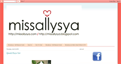 Desktop Screenshot of missallysya.blogspot.com