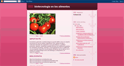 Desktop Screenshot of biotecalimentos.blogspot.com