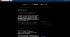 Desktop Screenshot of ihateteachinginkorea.blogspot.com