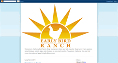 Desktop Screenshot of earlybirdranch.blogspot.com